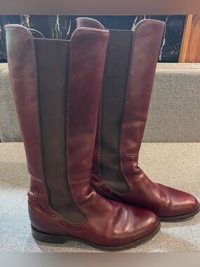 Wolverine 1000 Mile Darcy Riding Boots Cherry Red Leather Pull on Size 10B